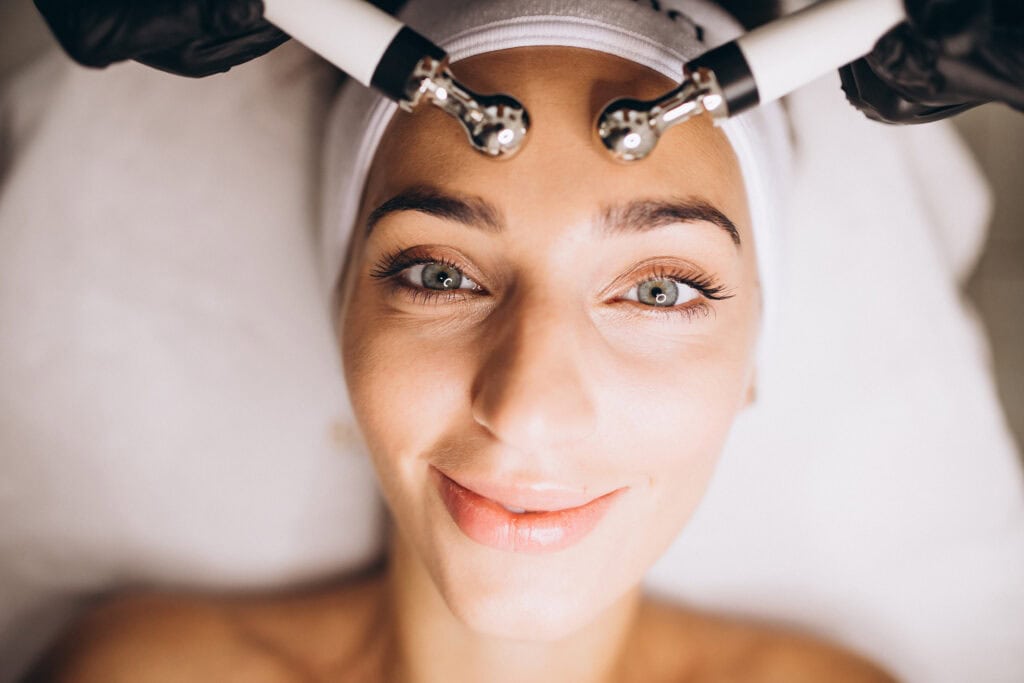 Woman making beauty procedures at a beauty salon